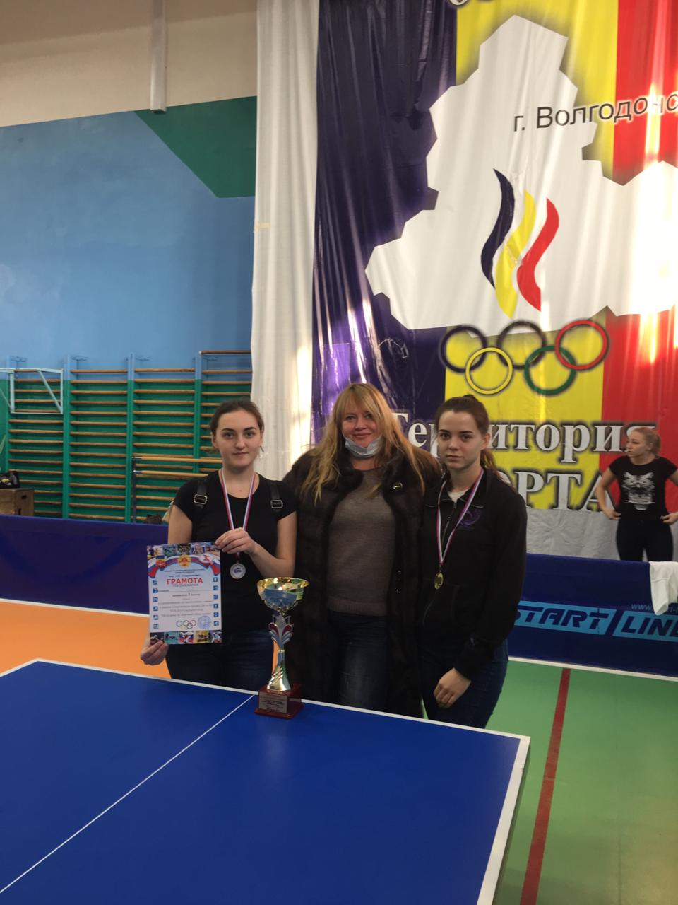 Соревнования по настольному теннису среди СПО и ВО 2018-2019 учебного года